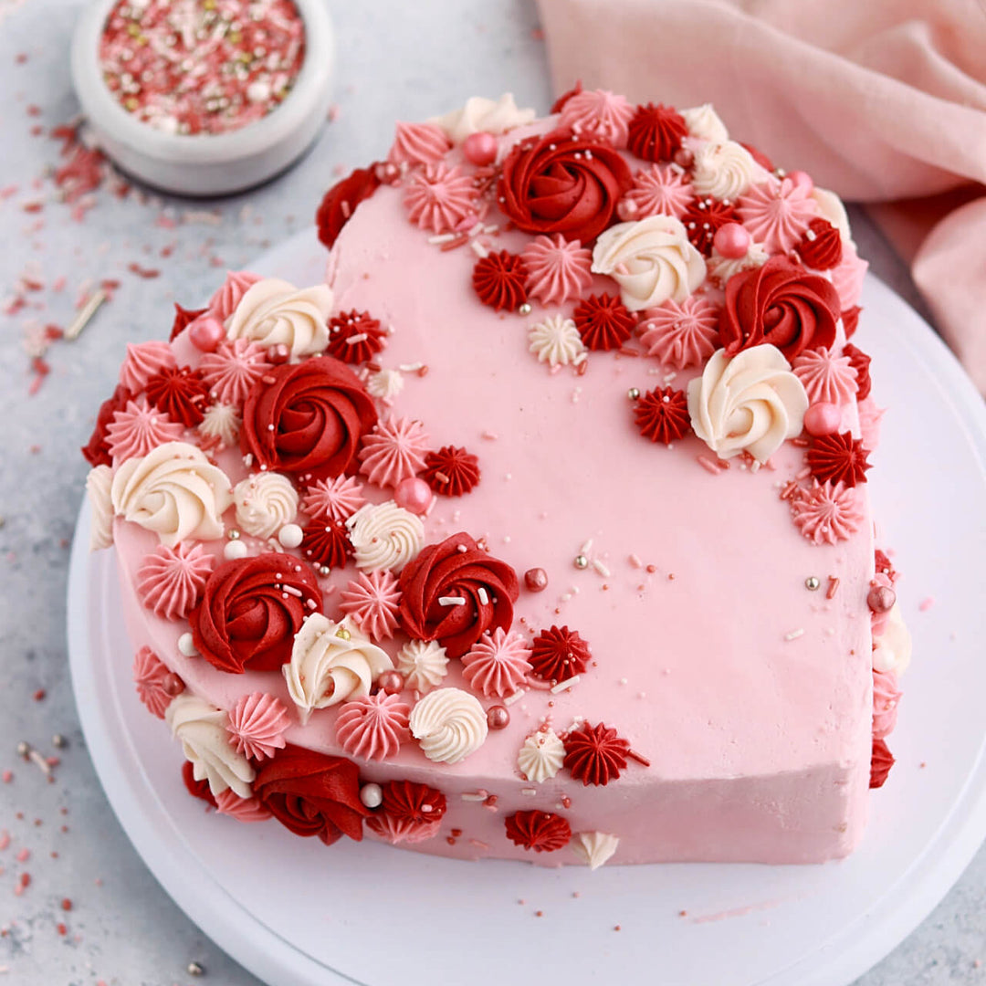 Heart Shaped Cake, Mixed Berry Flavor