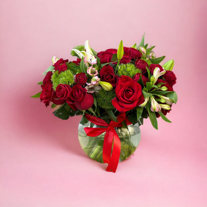 Blush Love Red rose flower Bouquet