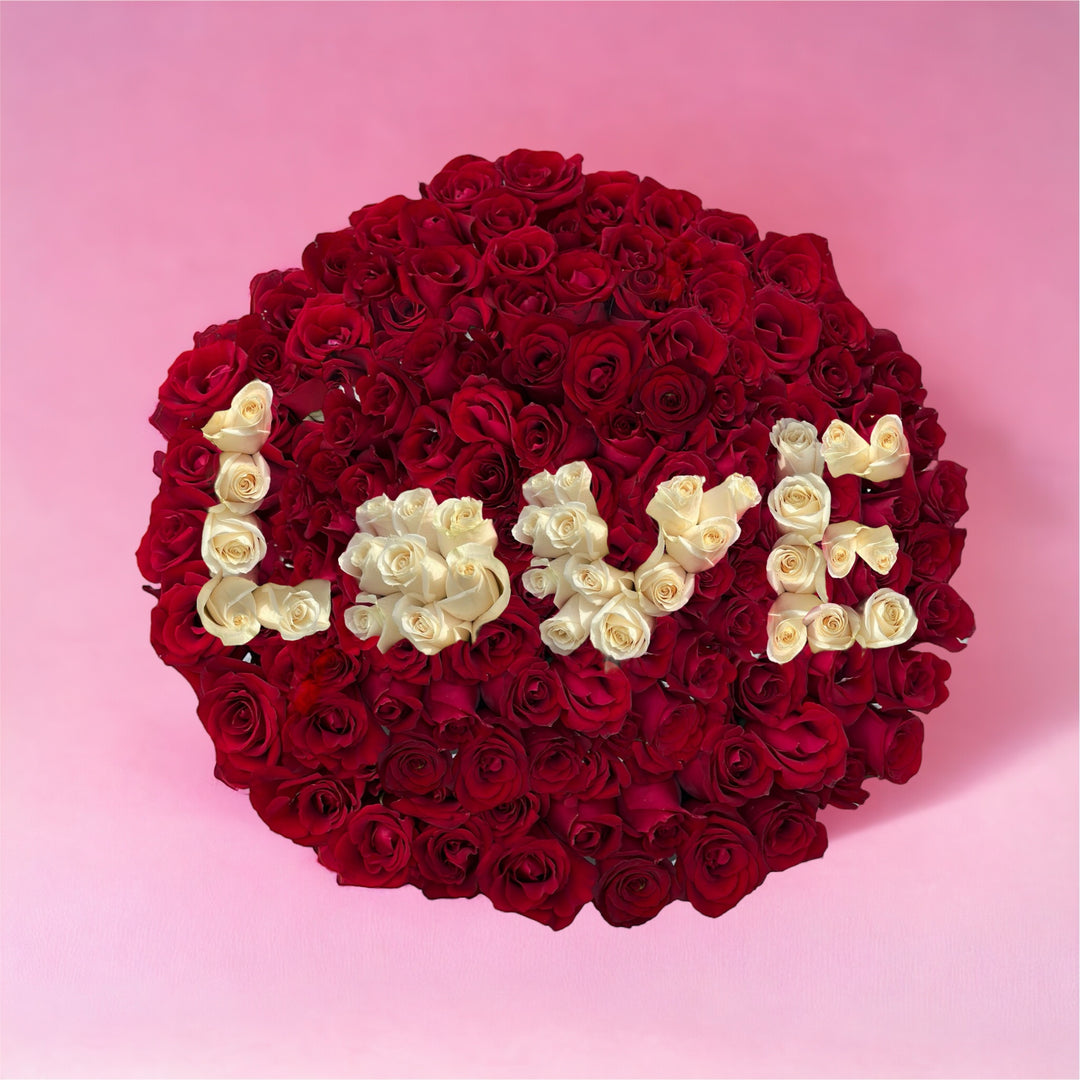 Love letter box Valentine's Day flower bouquet