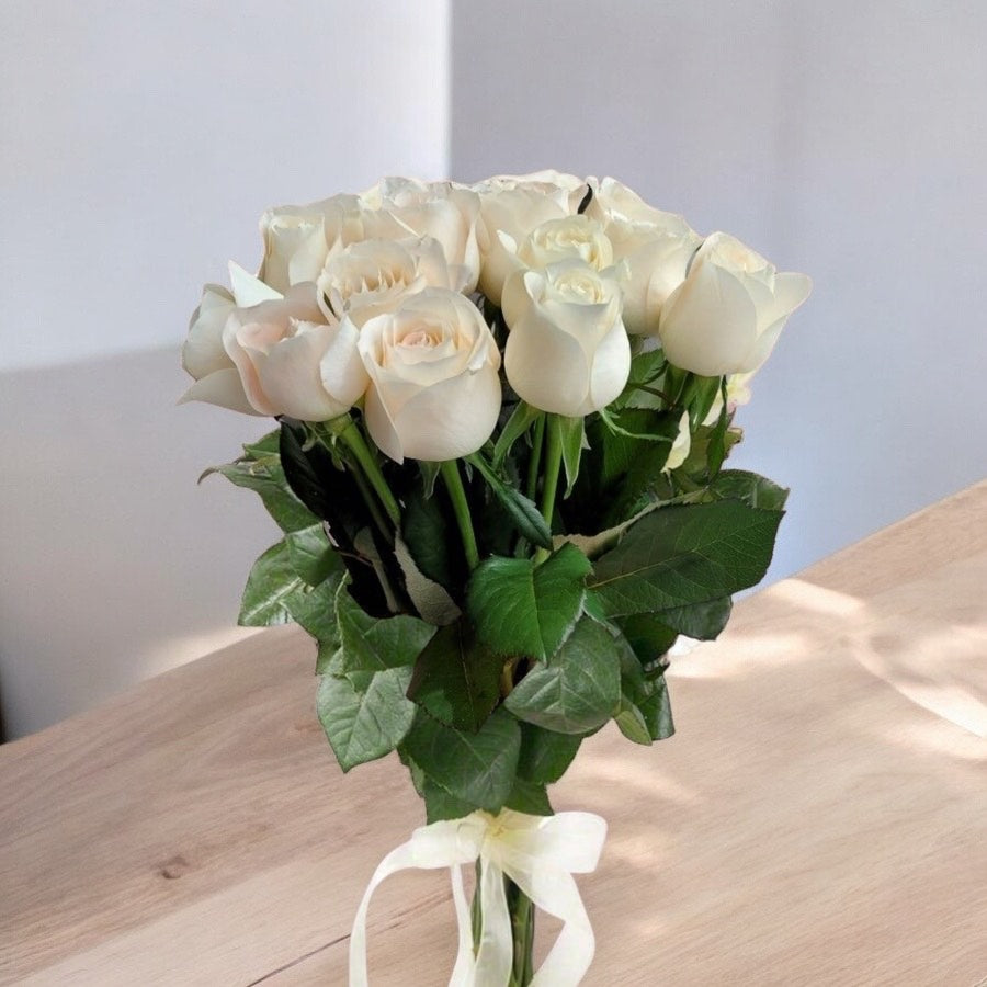 Purity White Rose Bouquet