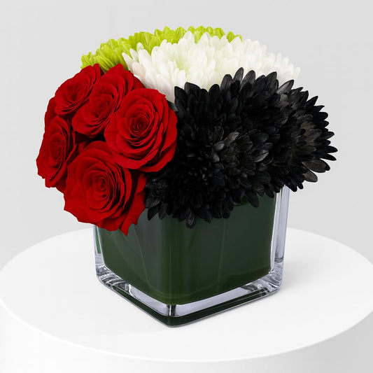 UAE Flag Cube Vase