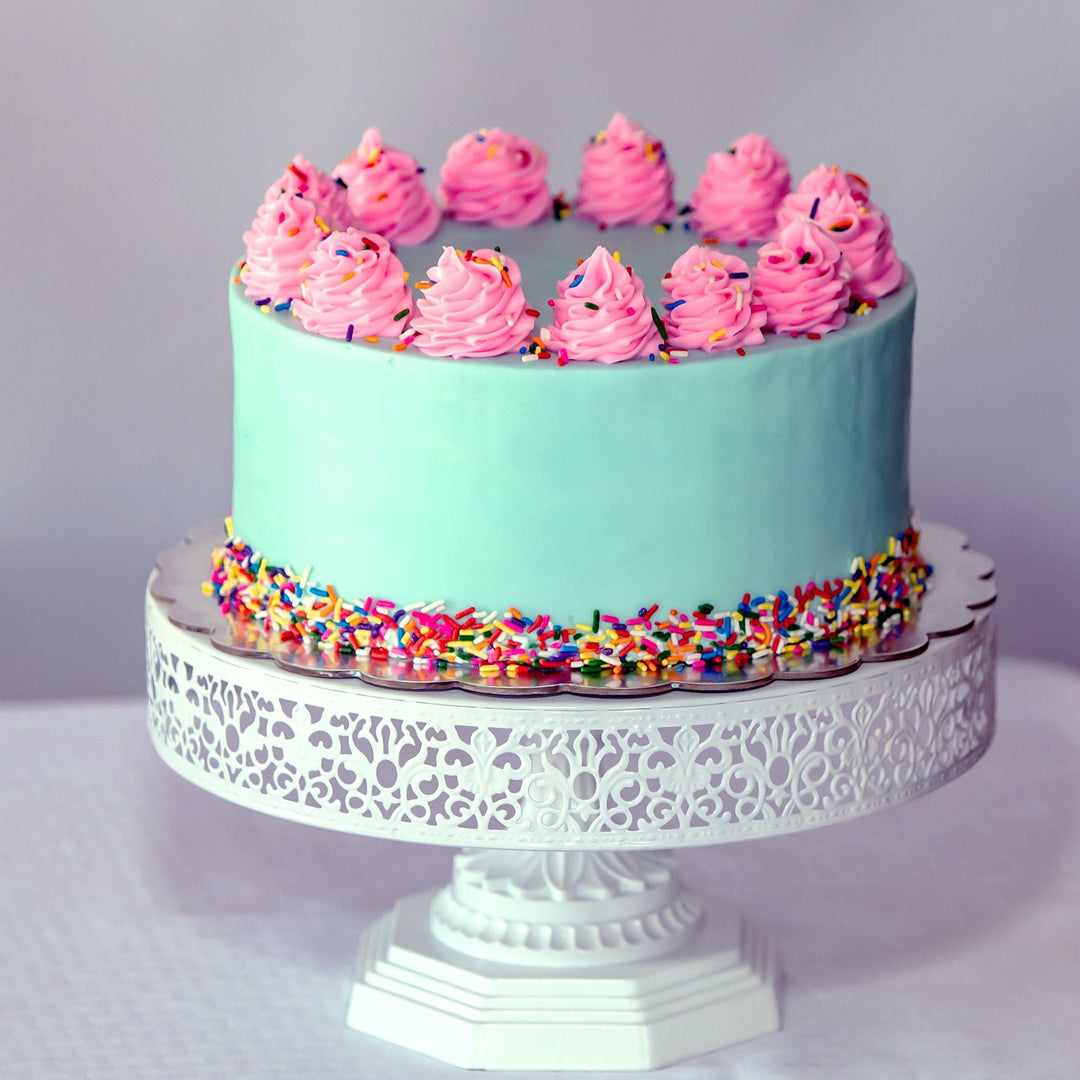 Teal Confetti Cake