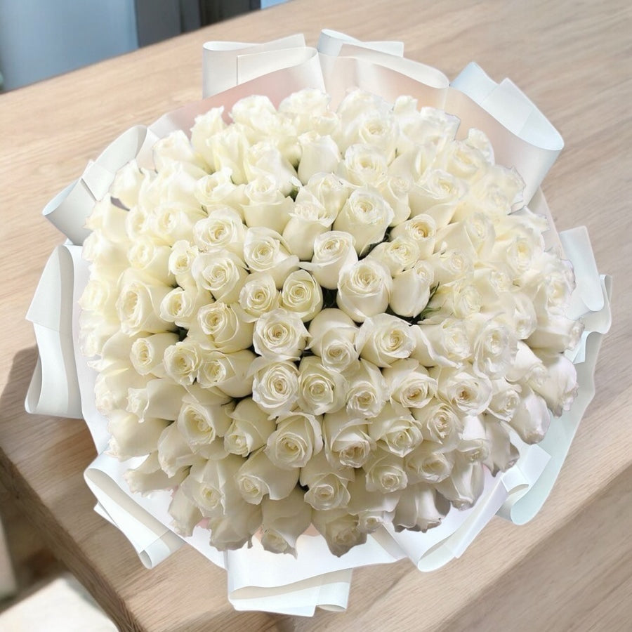You’re Special - White Roses Hand Bouquet