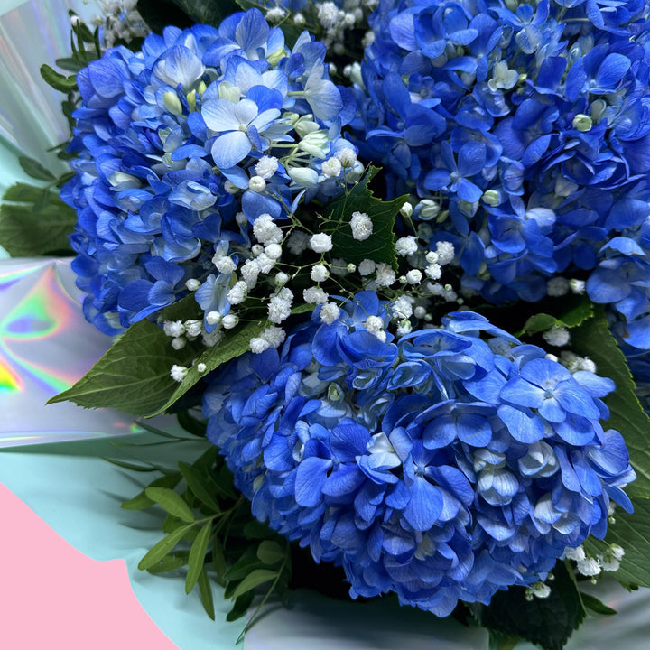 Skyfall Blue Hydrangeas Bouquet