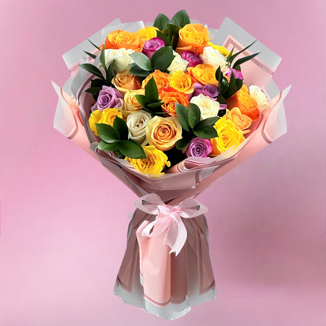 Serenity Bouquet, Mixed Rose hand Bouquets in Dubai