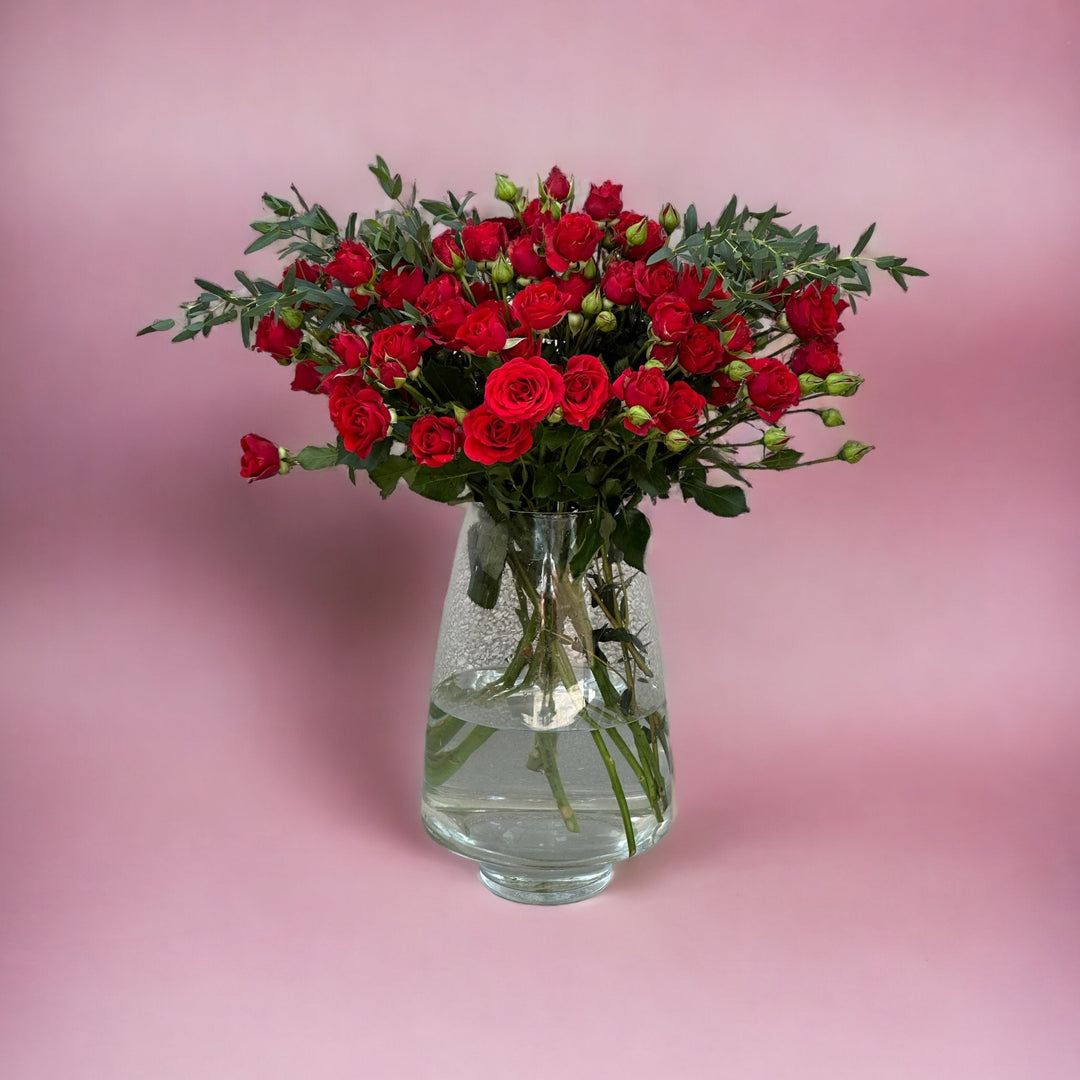 Buy Red Spray Rose with Vase