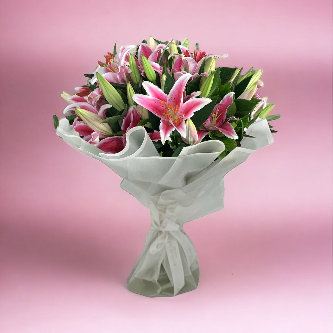 pink lilies flower Bouquet