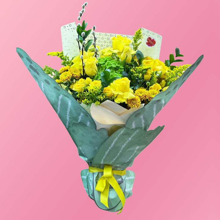 Bright Beggining yellow flower bouquet