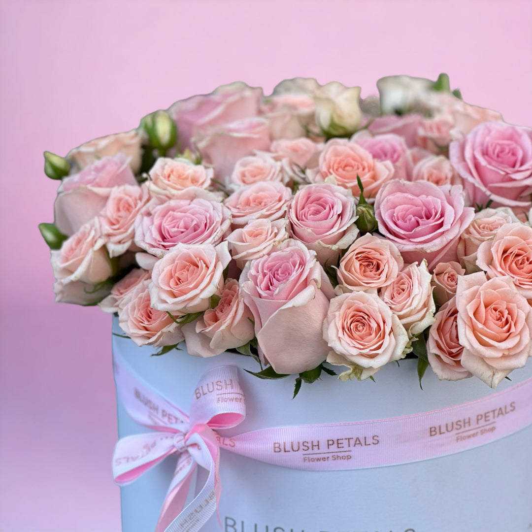 Pink Roses in Box Dubai
