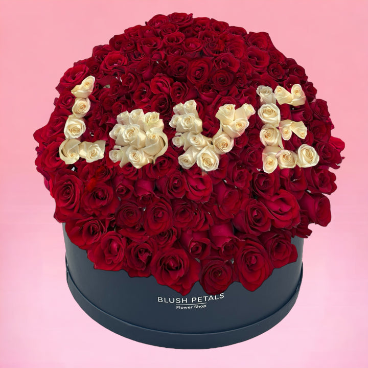 Love letter box Valentine's Day flower bouquet
