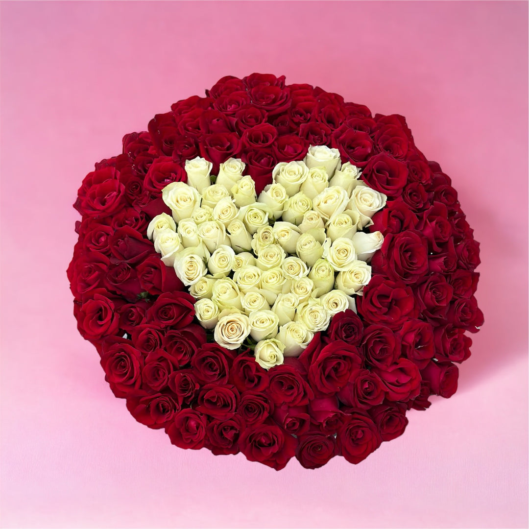 valentines day heart roses bouquet