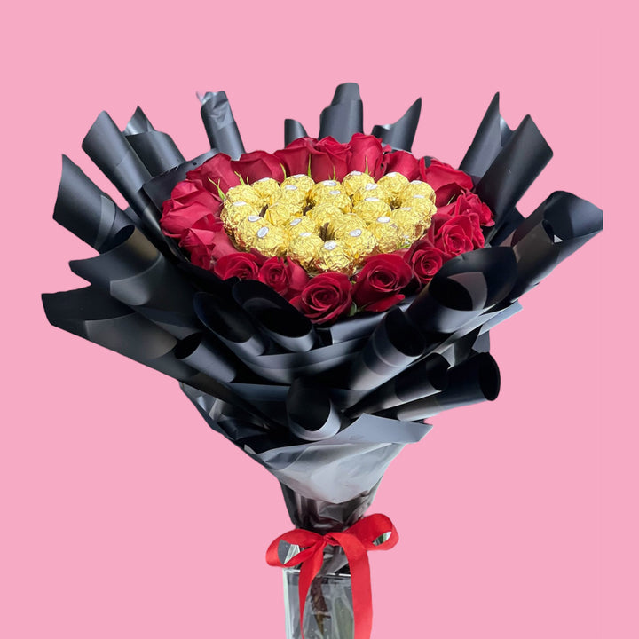 Roses & Gold Indulgence Bouquet