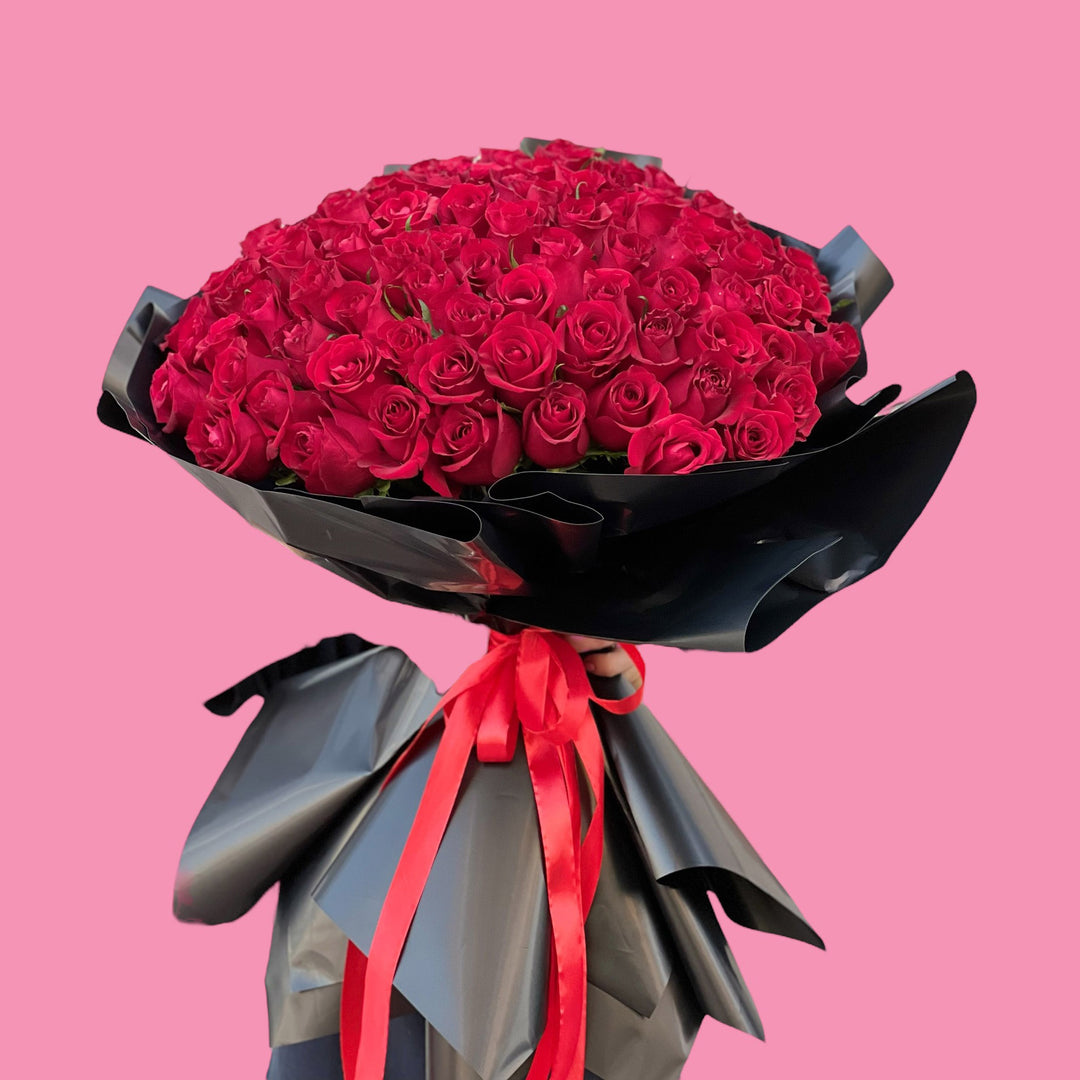 101 Red Roses long stem Bouquet